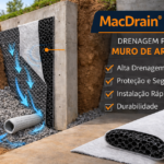 Drenagem em muro de arrimo é essencial para segurança estrutural: especialistas destacam uso do MacDrain FP 2L